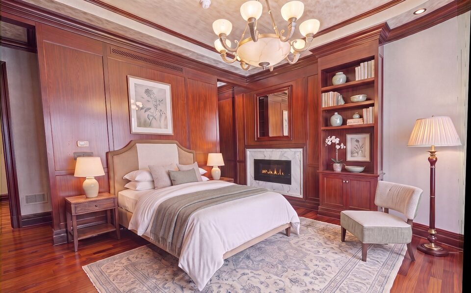 The Office staged as a guest bedroom
