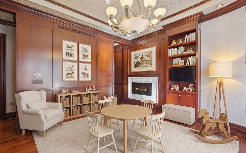 The Office staged as a children's playroom
